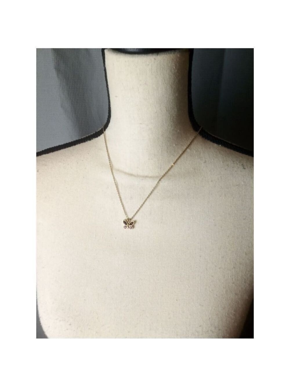 Gold Butterfly Pendant Necklace